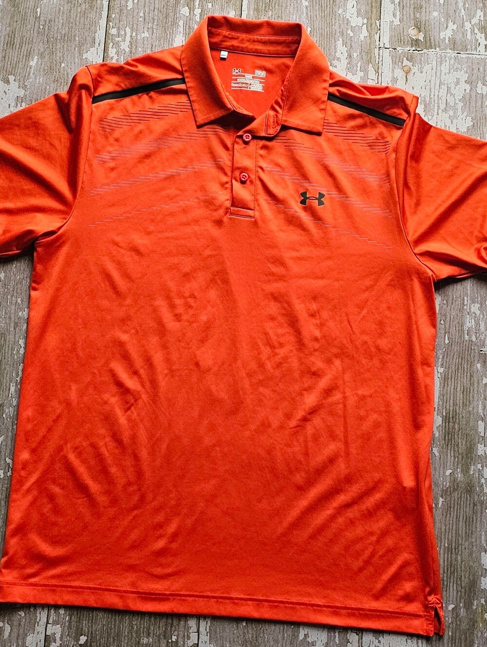 Under Armour Men's Bright Orange Polo Size Large